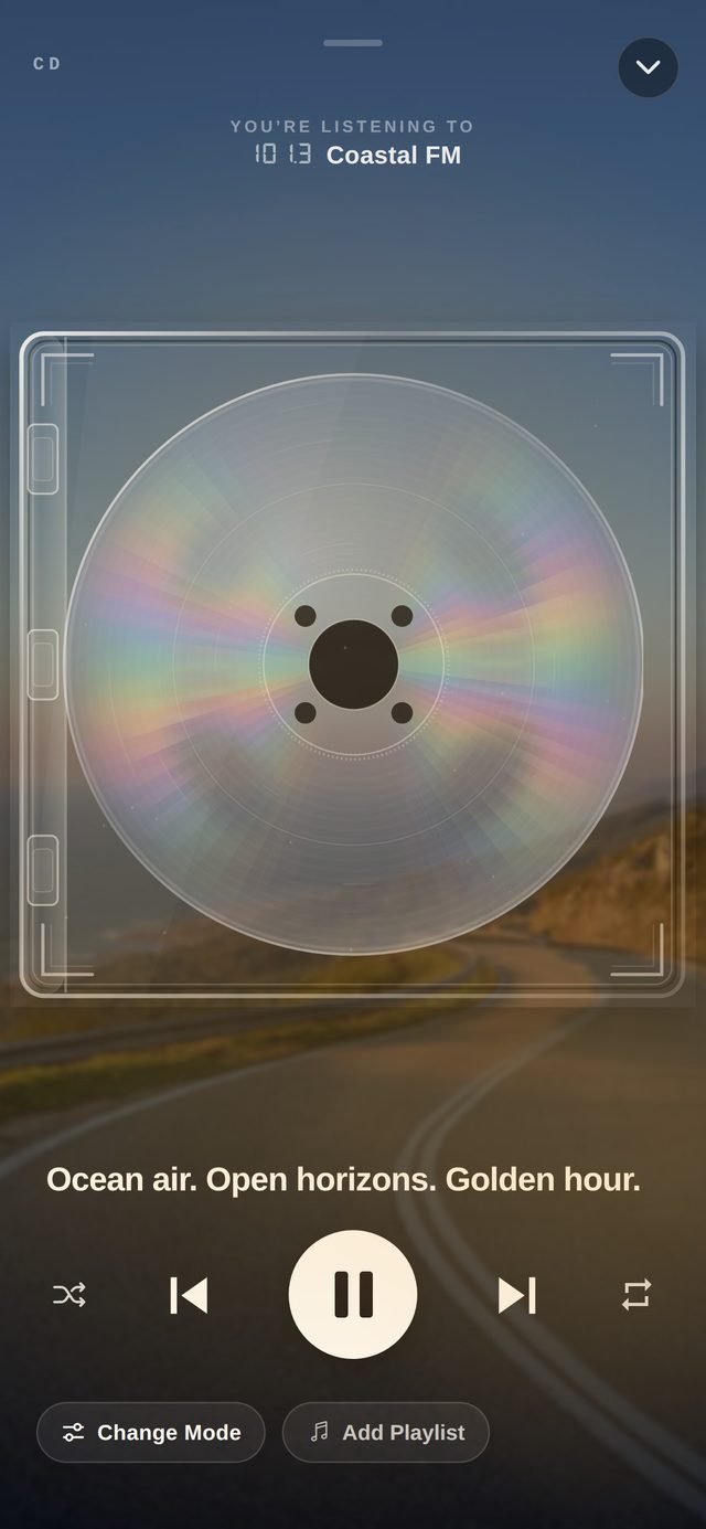 CD mode on Coastal FM