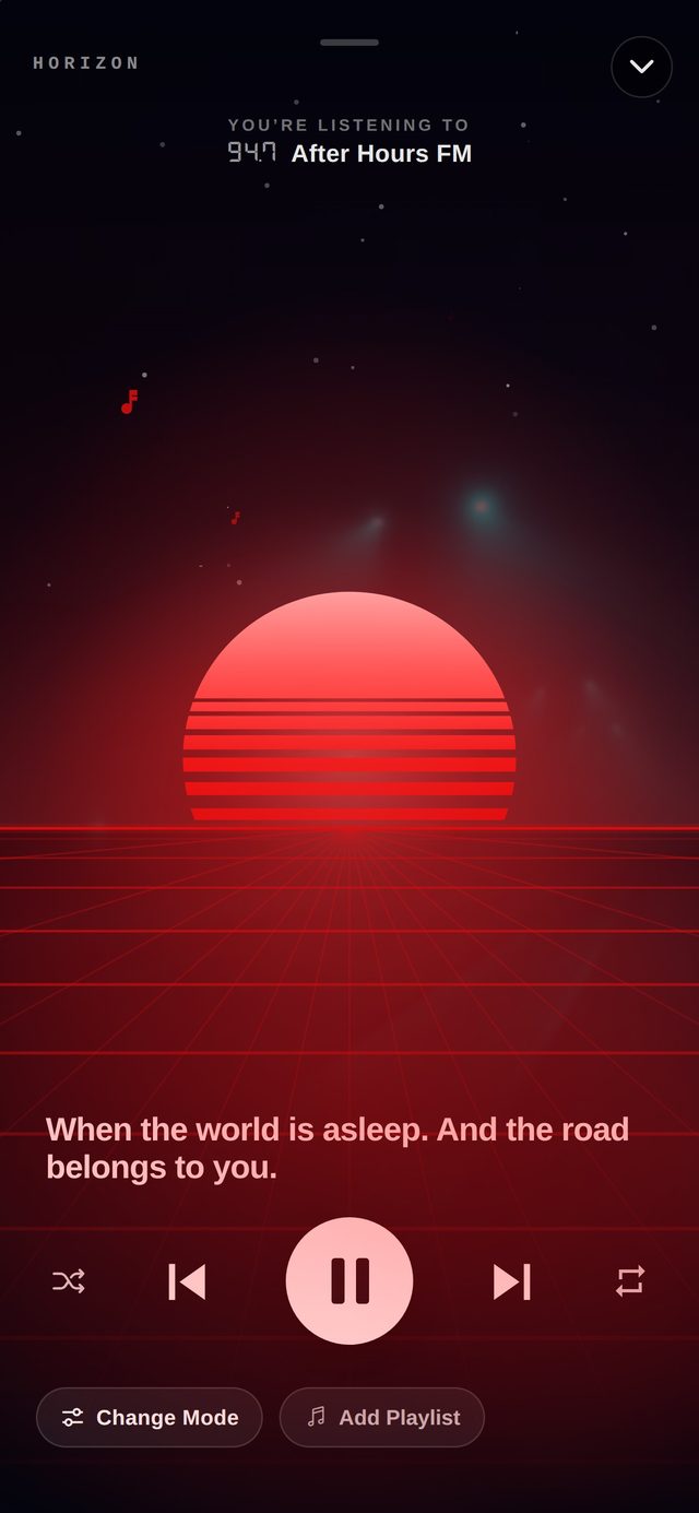 Horizon mode on After Hours FM